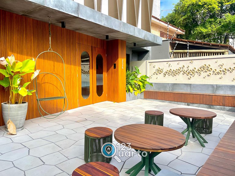 Flat Beira Mar, Lateral Com Vista Mar #GS202