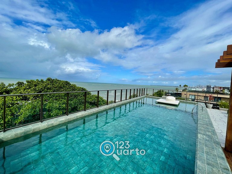 Flat Beira Mar, Lateral Com Vista Mar #GS202