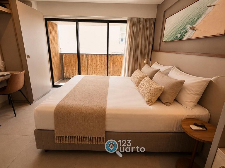 Studio Confortável Com Piscina na Cobertura #RE120