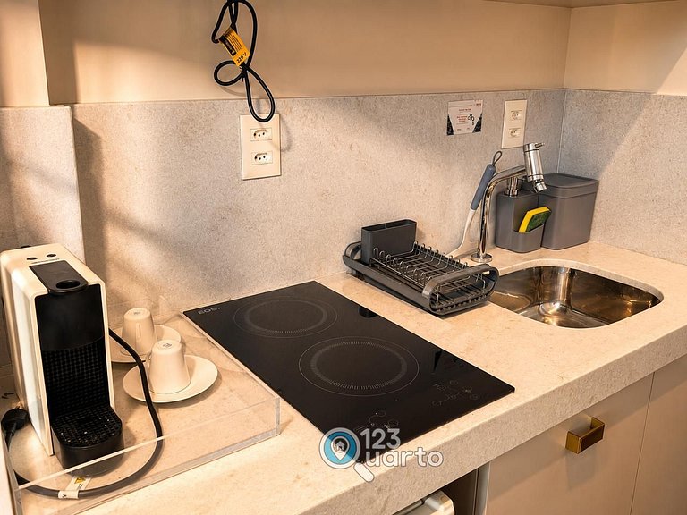 Studio Confortável Com Piscina na Cobertura #RE120